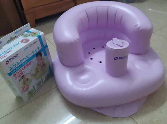 Thanh lý ghế tập ngồi Richell màu tím tại Hà Nội