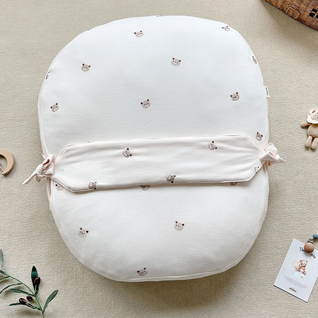 GỐI CHỐNG TRÀO NGƯỢC MOCHEE CÓ ĐAI COTTON WAFFLE
