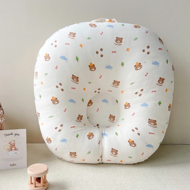 GỐI CHỐNG TRÀO NGƯỢC TRÒN MOCHEE VẢI XÔ COTTON