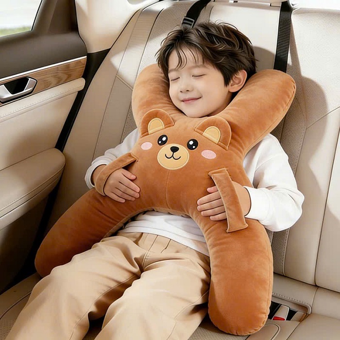 GỐI CHỮ X ĐI XE Ô TÔ CHO BÉ