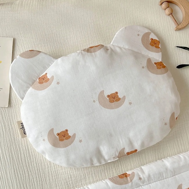 GỐI ĐẦU MOCHEE TAI GẤU XÔ COTTON