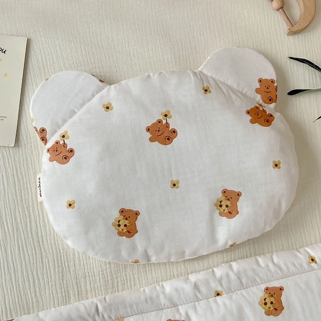GỐI ĐẦU MOCHEE TAI GẤU XÔ COTTON