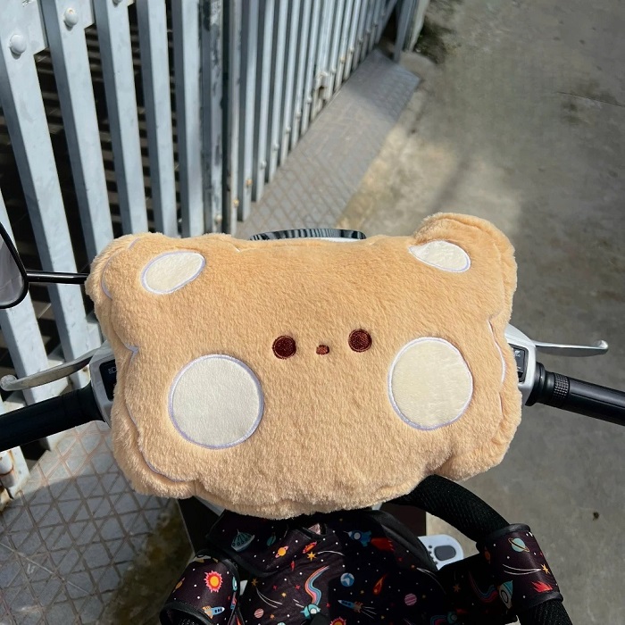 GỐI ĐI XE MÁY 1 ĐẦU HÌNH GẤU