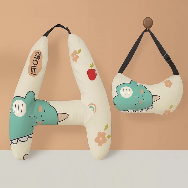GỐI EMA ĐI XE Ô TÔ CHO BÉ CHỮ H