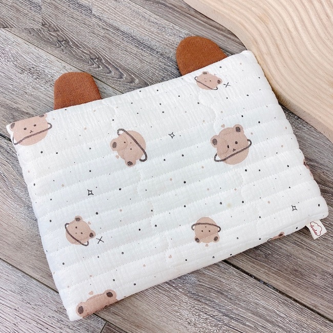 GỐI SƠ SINH MUSLIN ANCHEE TAI GẤU